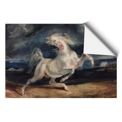 Frightened Horse by Eugene Delacroix - No Frame Painting