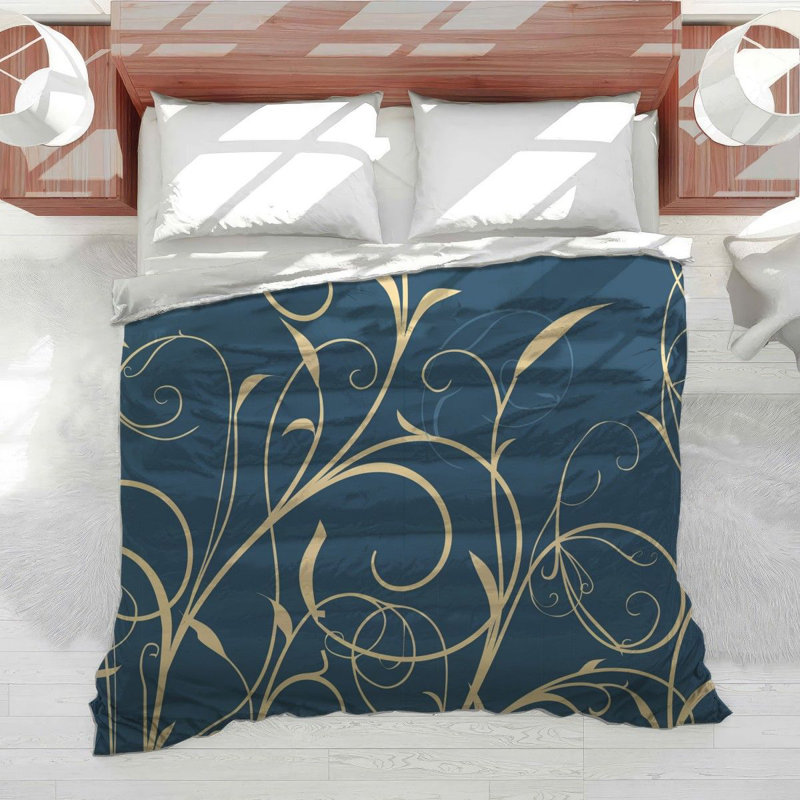 Swirls Bedding Cool Pattern Comforter Elegant, King Comforter