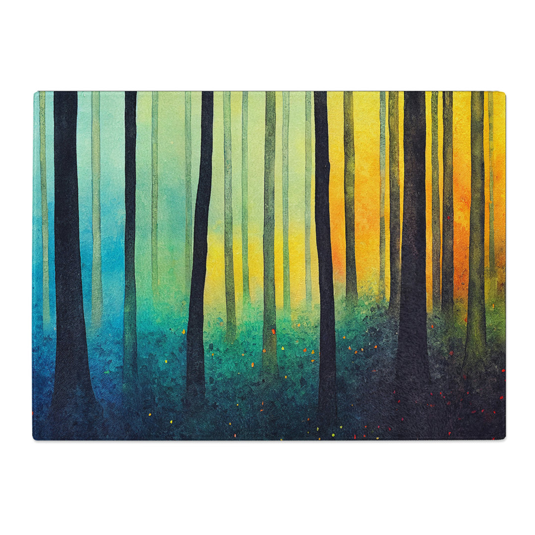 Forest In Technicolour Vol.3  Glass Chopping Board