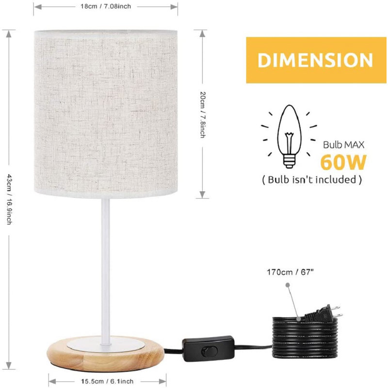 Lampe de table 16,9 po Doiron, Blanc
