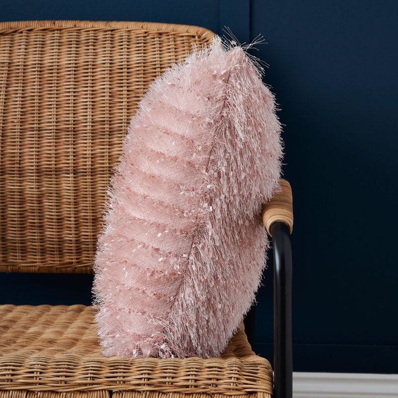 Borkoski Square Throw Cushion, Blush