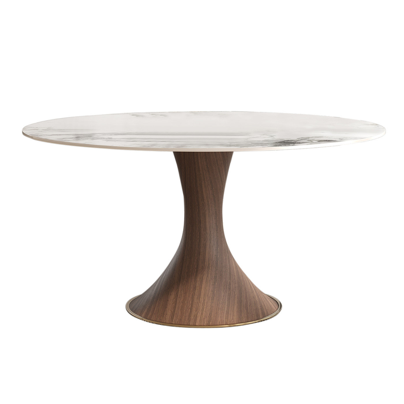 Ivy Bronx White Round Dining Table with Wood Pedestal - Wayfair Canada