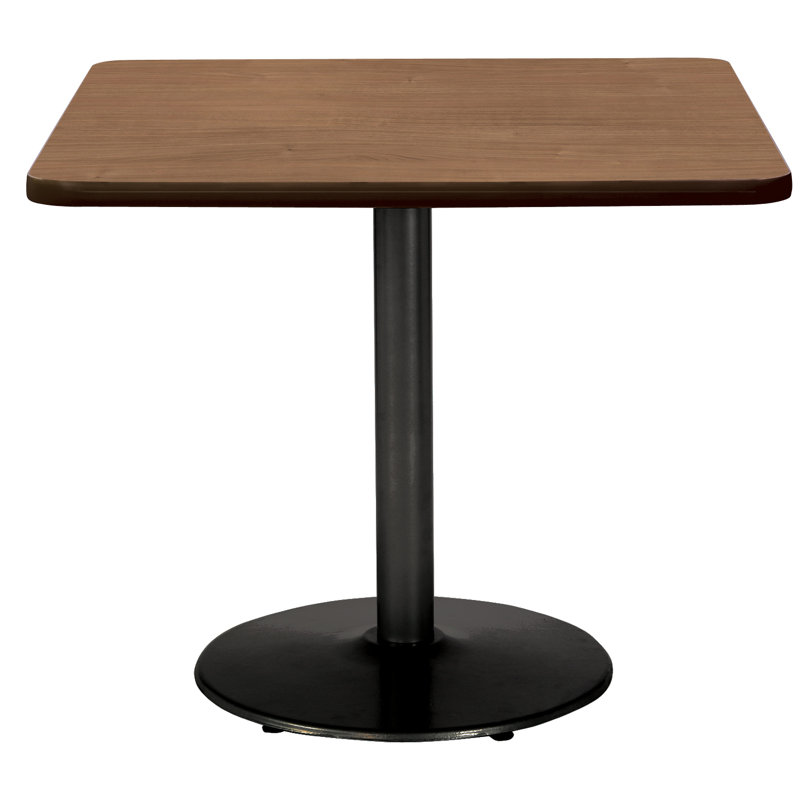 Mode Square Breakroom Dining Table, 29" H x 30" W x 30" D, River Cherry, Black
