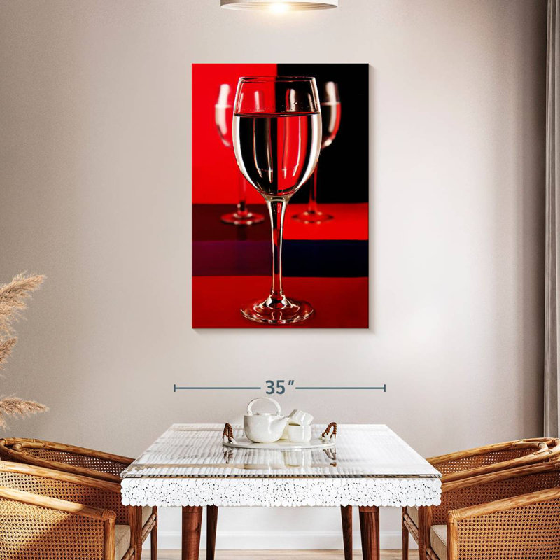 Yarlin Abstract Wine Glasses, 45" H x 30" W