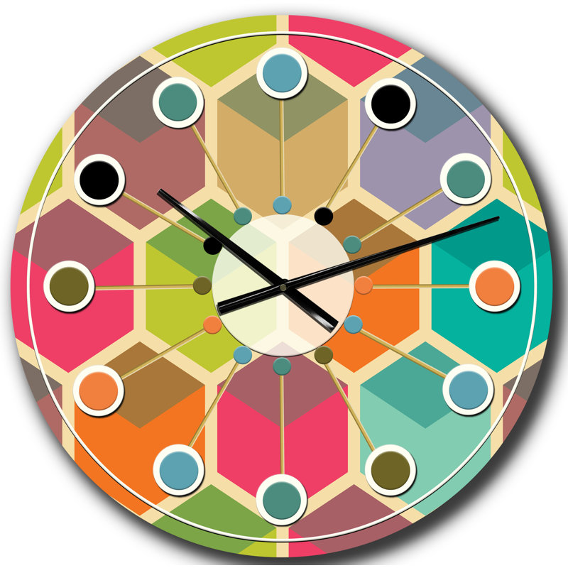Horloge murale rétro Mid-Century, Grand