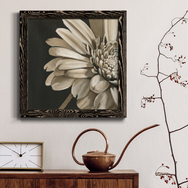 Classical Blooms IV - Art mural, H 31,5 po x l 31,5 po x P 1,5 po, Noir