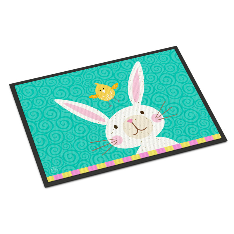 Tokyo Non-Slip Easter Outdoor Doormat, 0.2" H x 36" W x 24" D