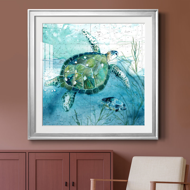 «Farm Tub Pig» - peinture encadrée, Encadrement argenté, H 30,5 po x l 30,5 po x P 1,5 po