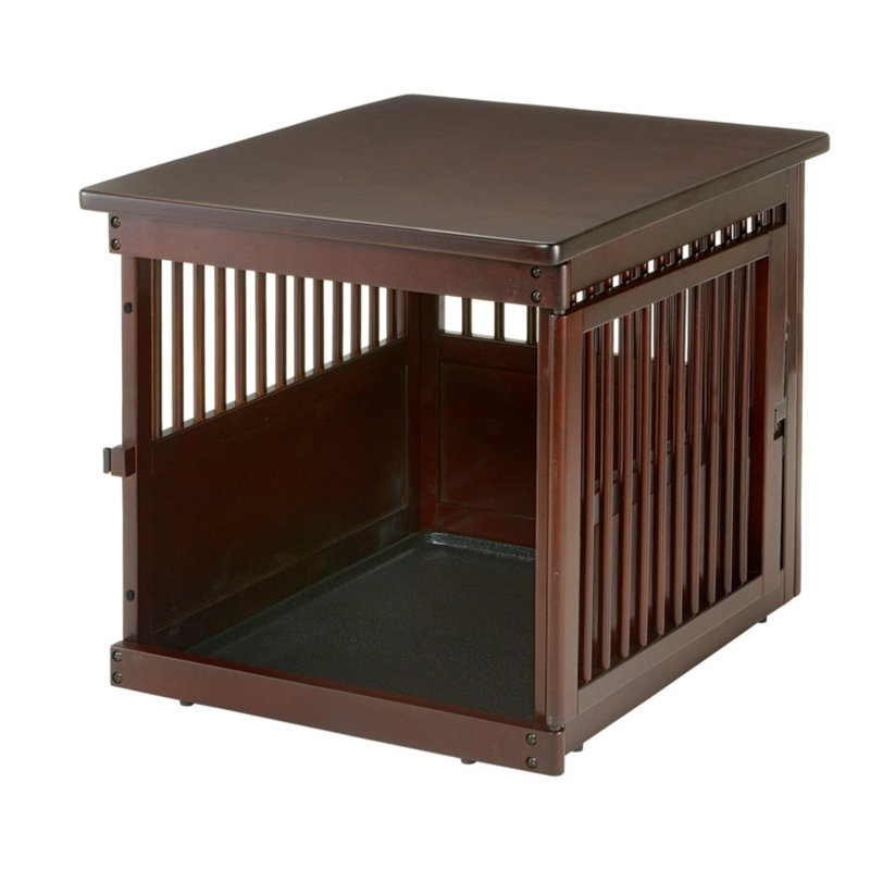 Casier tissé pour animaux table d'appoint, Moyen (H 24 po x l 25 po x P 31,1 po), Brun foncé