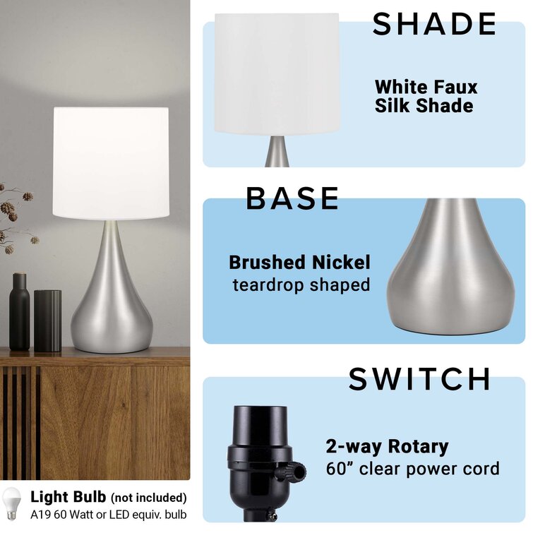 18 Brush Nikel Table Lamp Wrought Studio