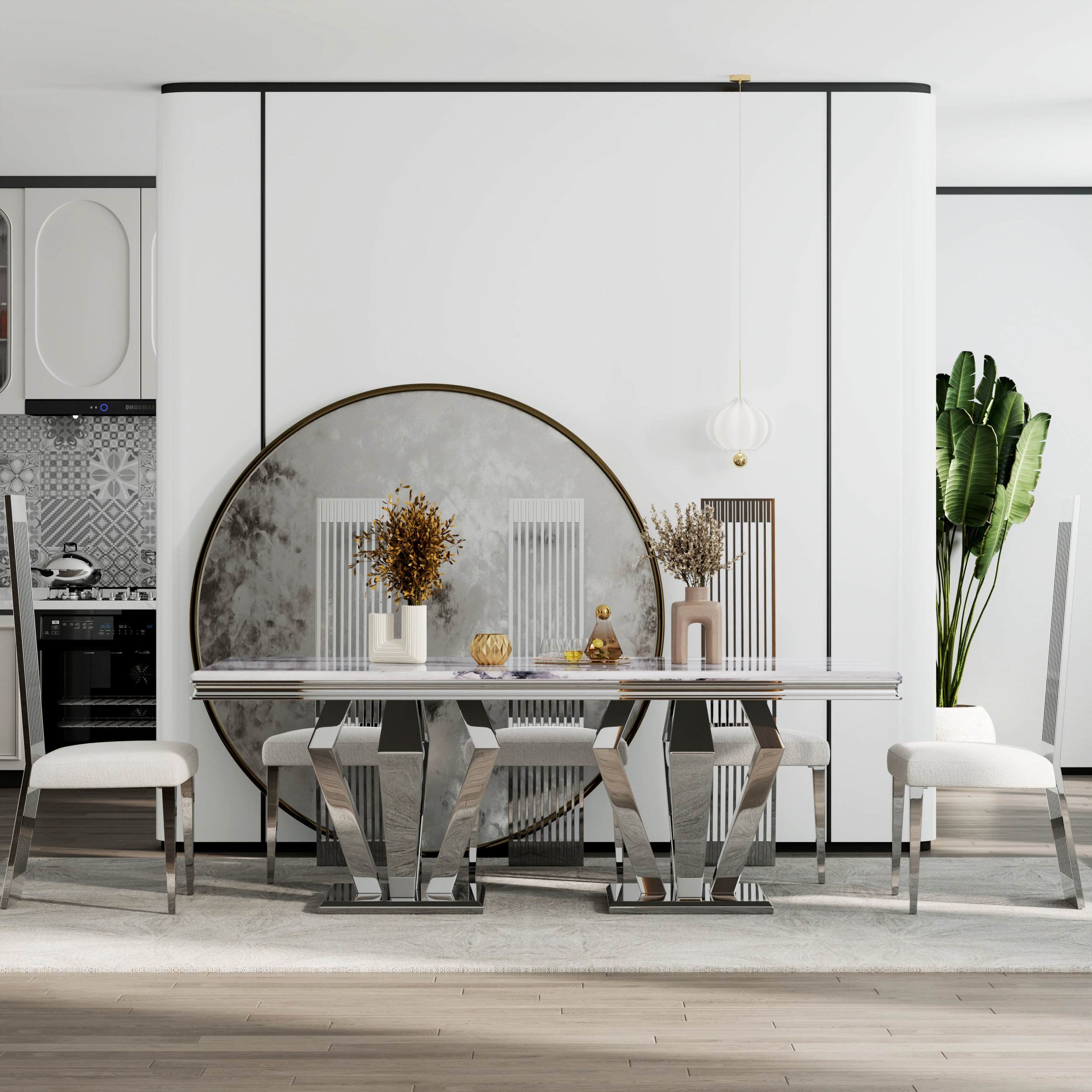 Brayden Studio® Dellene Rectangular 78'' L x 39'' W Dining Table | Wayfair