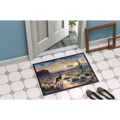 Desert Sunset Coyote Doormat