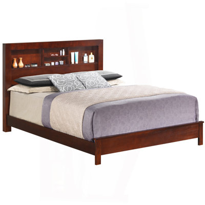 Elegant Cherry Transitional Queen Bed