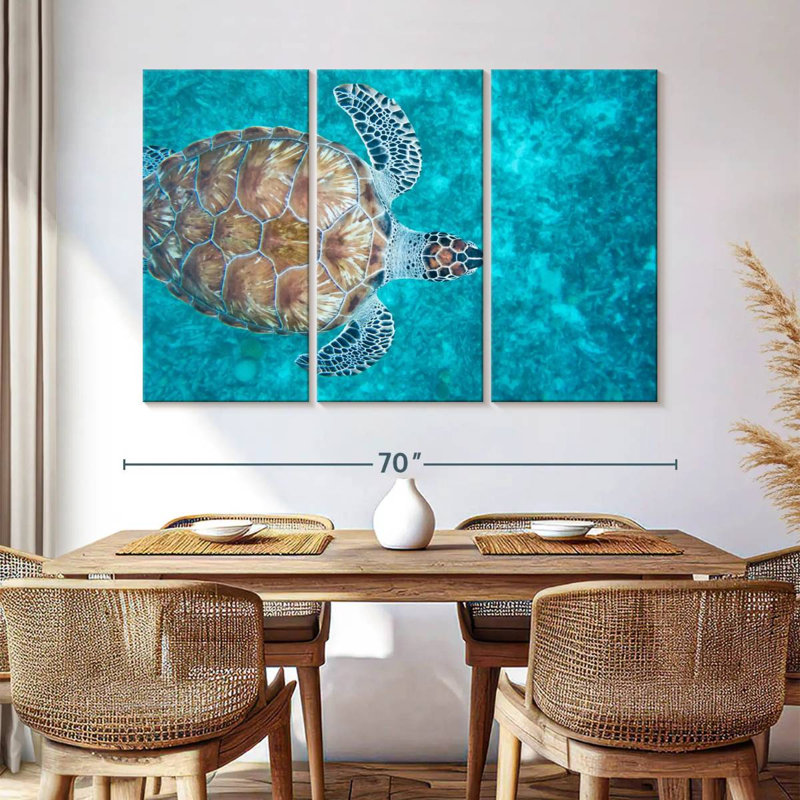 Natation tortue imbriquée, H 42 po x l 65 po