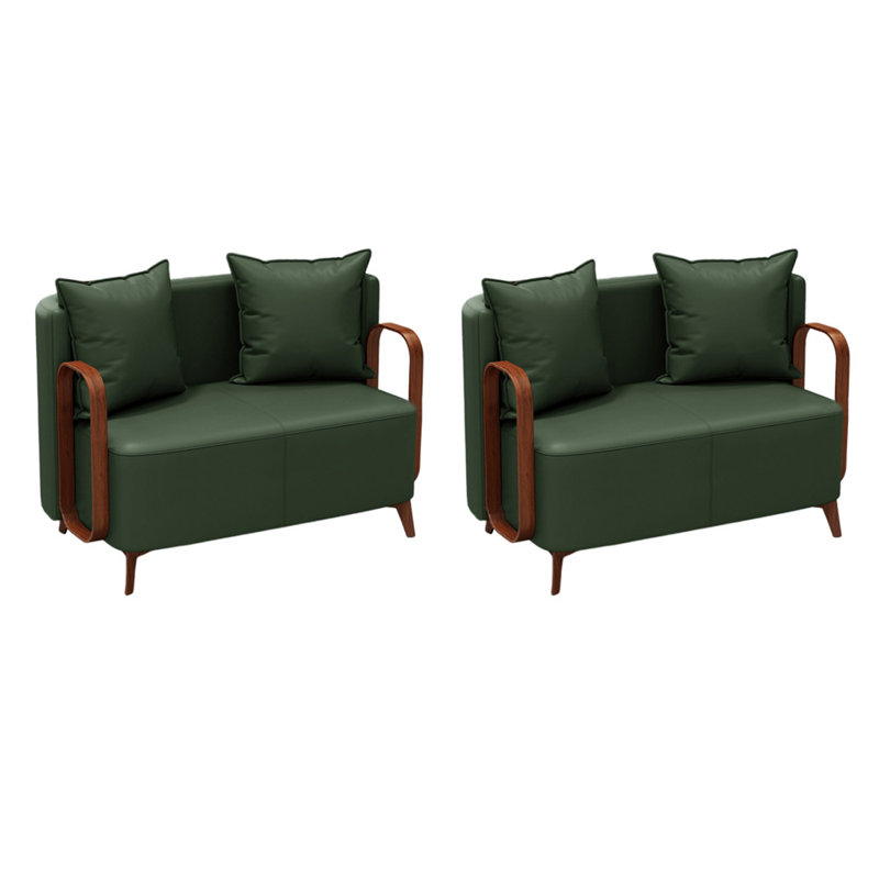 Banc rembourré en similicuir, Similicuir vert foncé