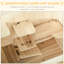 3 abris pour hamster en bois naturel et porte d'entrée avec tablette de rangement pratique et durable