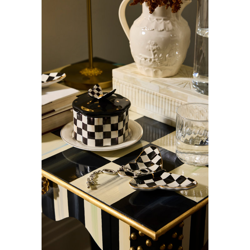Courtly Check Butterfly Trinket Box