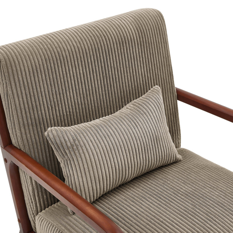 Fauteuil en velours côtelé Corduroy, Camel, Brun