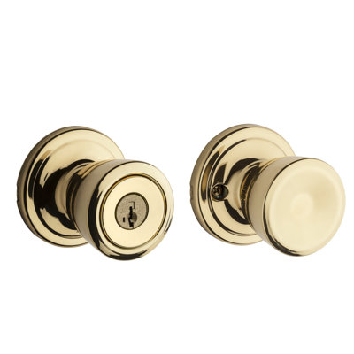 Abbey Keyed Entry Knob featuring SmartKey Security