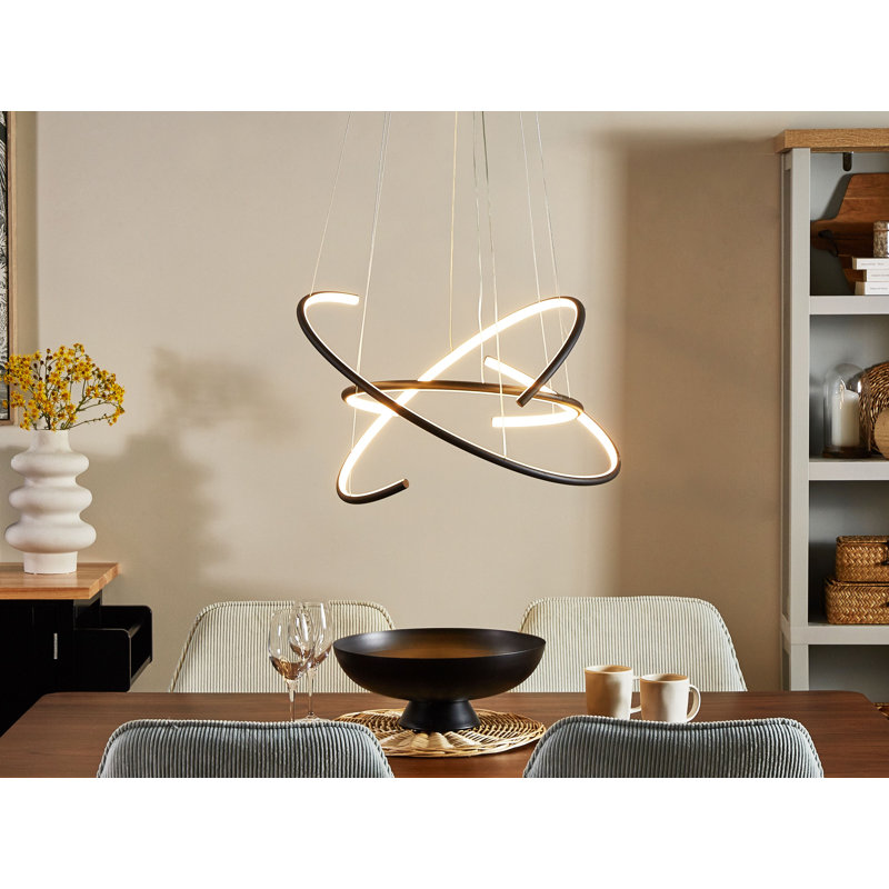 Walfried - Light Matt Black LED Cluster Pendant