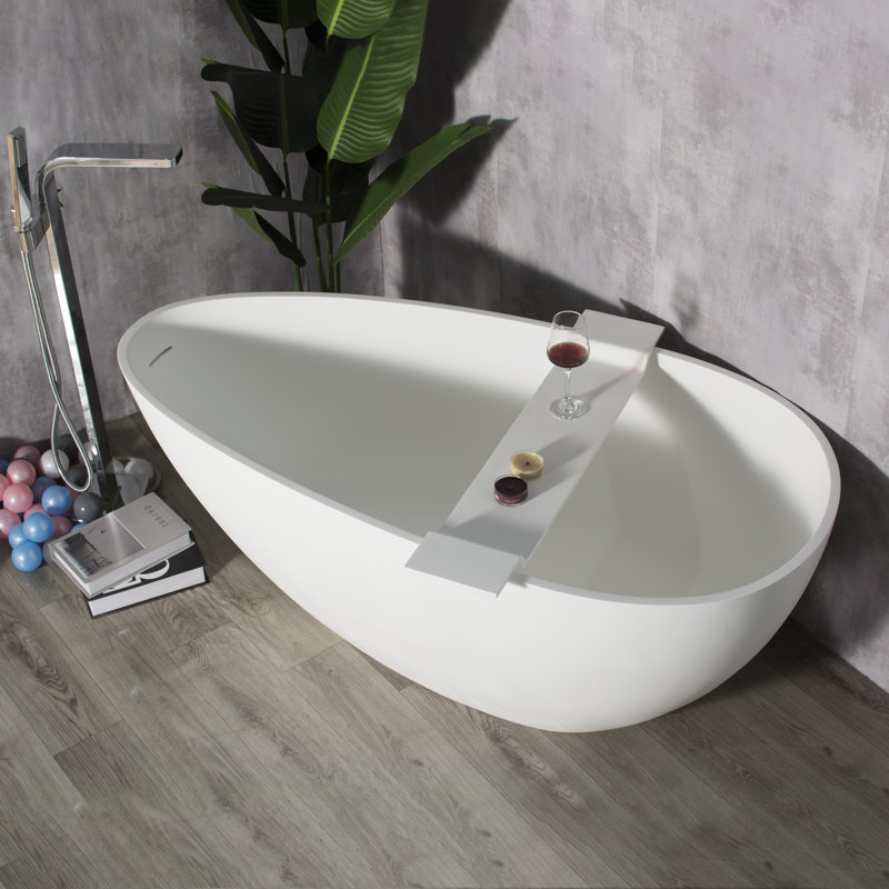 artificial stone solid surface freestanding bathroom bathtub