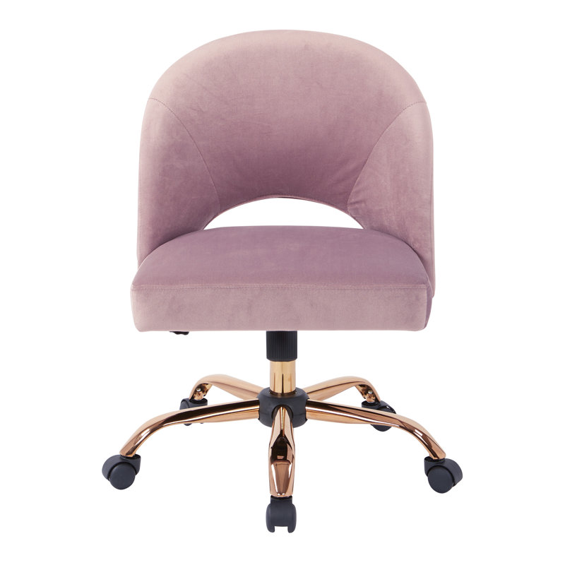 Chaise de travail Lula, Lavande, Or rose