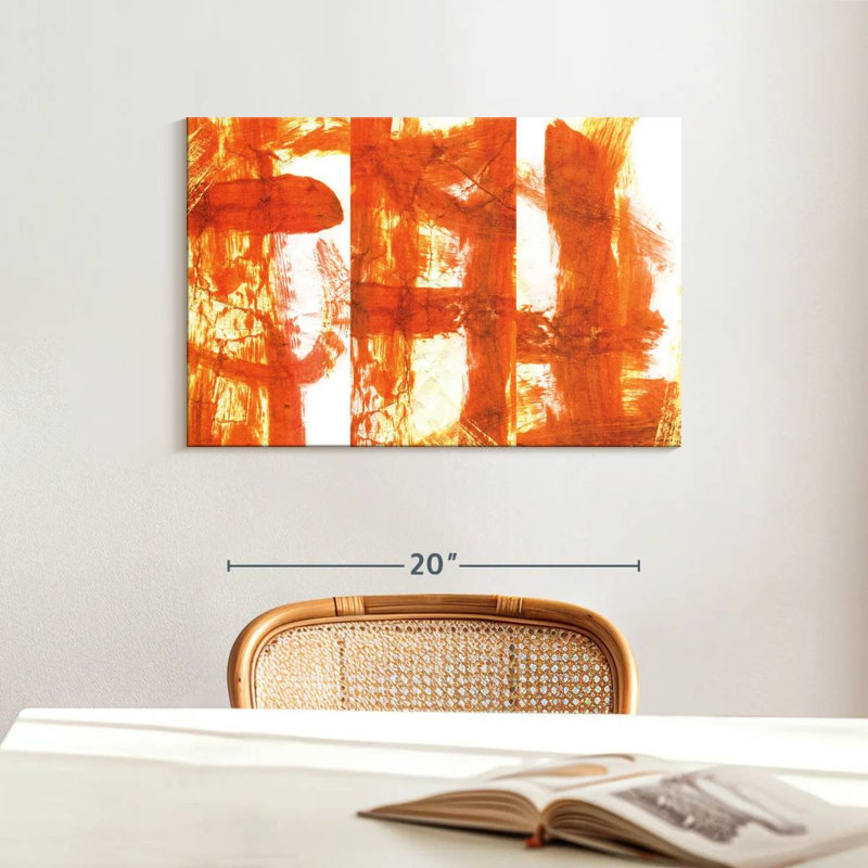 Orange Abstract Canvas Print, 16" H x 24" W x 1.25" D