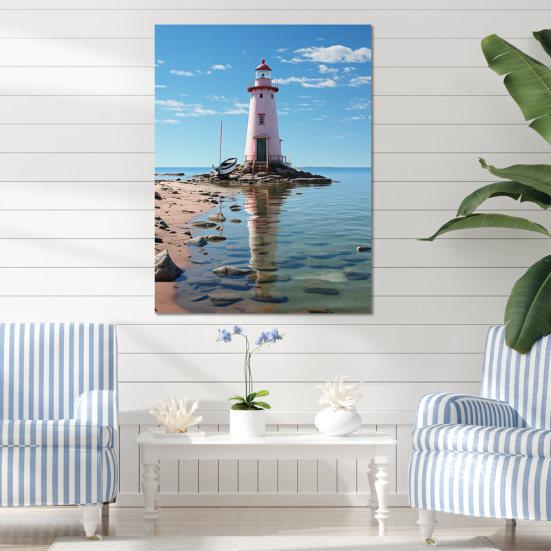 «Light House Simplicity At Sea», reproduction sur toile, H 40 po x l 30 po x P 1,5 po, Toile tendue