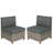 Artique Arbor Armless Patio Chairs with Cushions