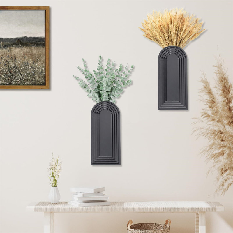 2 Piece No Frame Set on Wood, Black