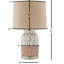 Lampe de table 21 po blanc / orange brûlé / denim Minto