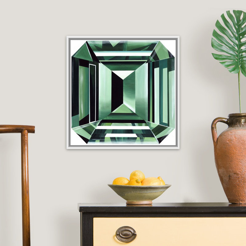 Royal Jewels IV - Impression sur toile, Cadre flottant blanc, H 22 po x l 22 po x P 1,75 po
