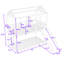 Lit superposé simple avec tablettes Reamstown par Harper Orchard-88047146
