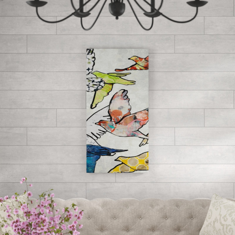 Impression sur toile tendue, "Migre Patterns II" par Emma Brooks, Extérieur, H 40 po x l 20 po x P 1,5 po