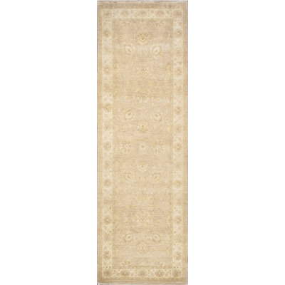 Tapis beige en laine noué à la main Melody - 2 pi 7 po x 8 pi 1 po