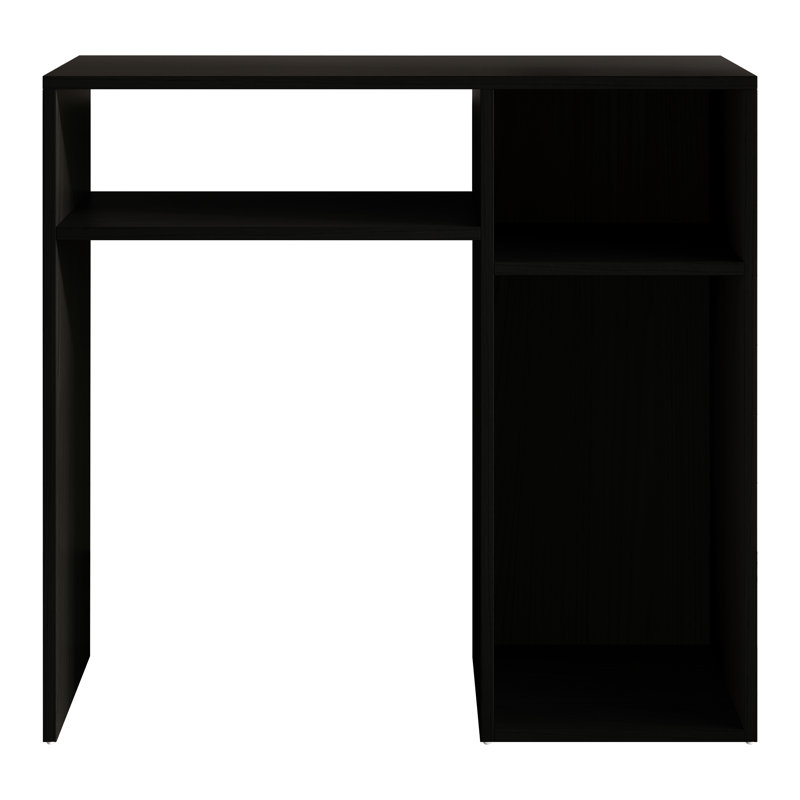 BUREAU D'ÉCRITURE 32 POUCES AVEC TABLETTES EN NOIR, Black