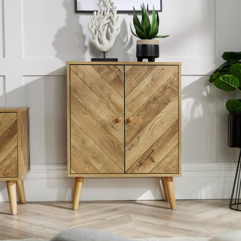 Reiffton 62.5cm Wide 2 Door Internal Shelf Sideboard Unit, Natural