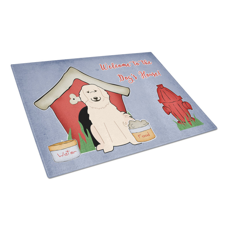 Caroline's Treasures Dog House Glass Great Pyrenese Cutting Board