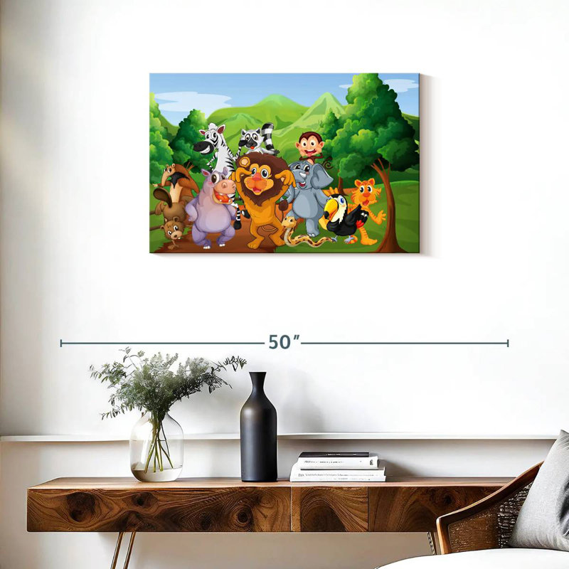 Ashelle, animaux de la jungle amusants, H 20 po x l 30 po