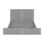 Lit escamotable double avec tiroir et un ensemble de prises et ports USB, structure à poulie, gris