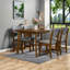 Ensemble de table de salle à manger rustique 5 pièces - Chaises en bois et rembourrées, style maison de campagne compacte