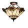 Shell With Jewels 3 - Light Semi Flush Mount