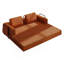 Canapé-lit convertible avec coussin cylindrique - Coussin pliant en velours côtelé avec cadre de forme fixe pour le salon, la chambre à coucher, le salon-121051404