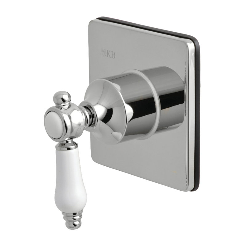 Kingston Brass Bel-Air Single-Handle Wall Mount Three-Way Diverter Valve with Trim Kit, Polished Chrome