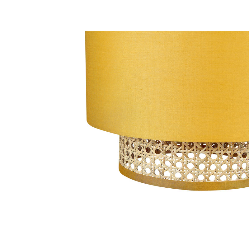 Brumunddal 1 - Light Natural Drum Pendant, Yellow