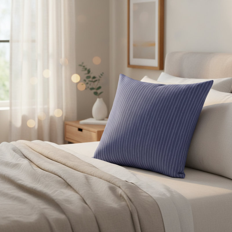 Oreiller carré manuel Climaweave de 18 po x 18 po, Blue