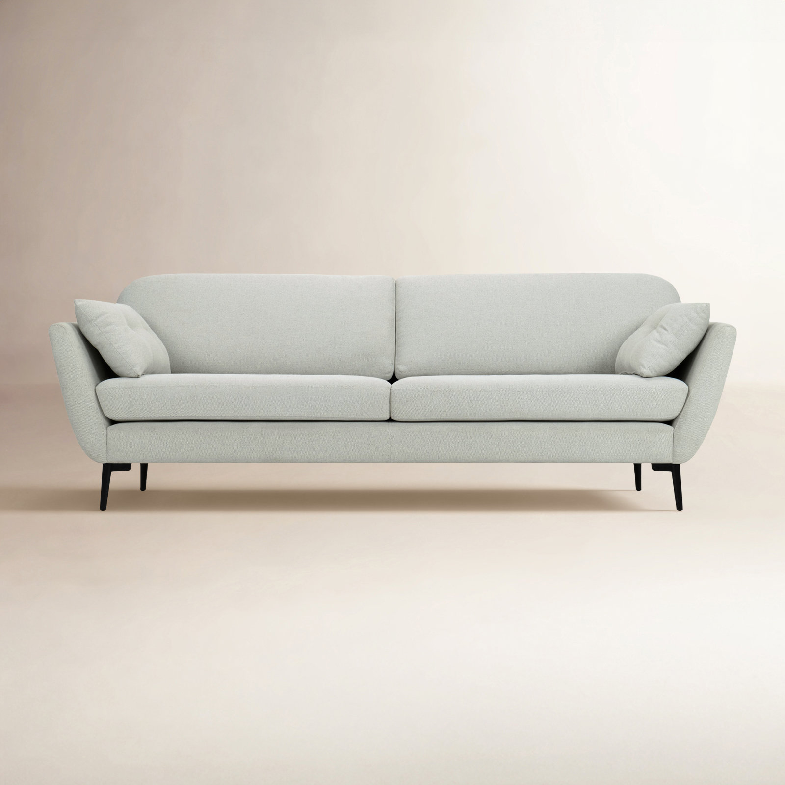 Tyndall 91'' Upholstered Sofa, Beige Performance Basketweave