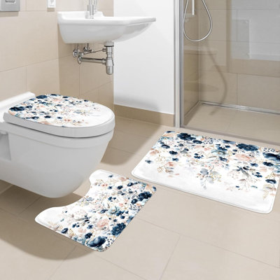 Ensemble de tapis de bain antidérapant 4 pièces