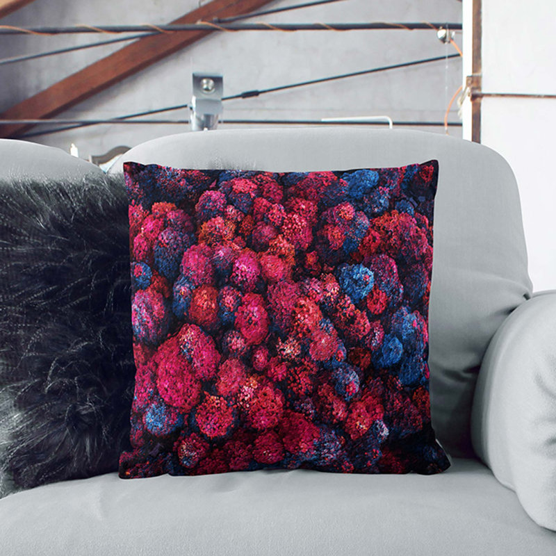 Imaginary Forest Cushion with Filling, 40cm H x 40cm W x 15cm D, Black