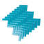11"X 12.6" Herringbone Polished Glass Mosaic Tile-61266921